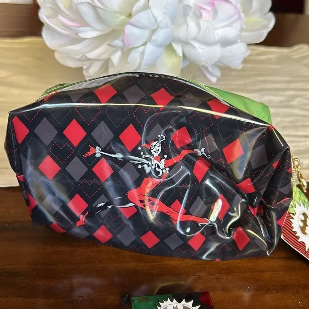 DC x Makeup Revolution Gotham City Cosmetic Bag and Crayon eye liner duo NWT